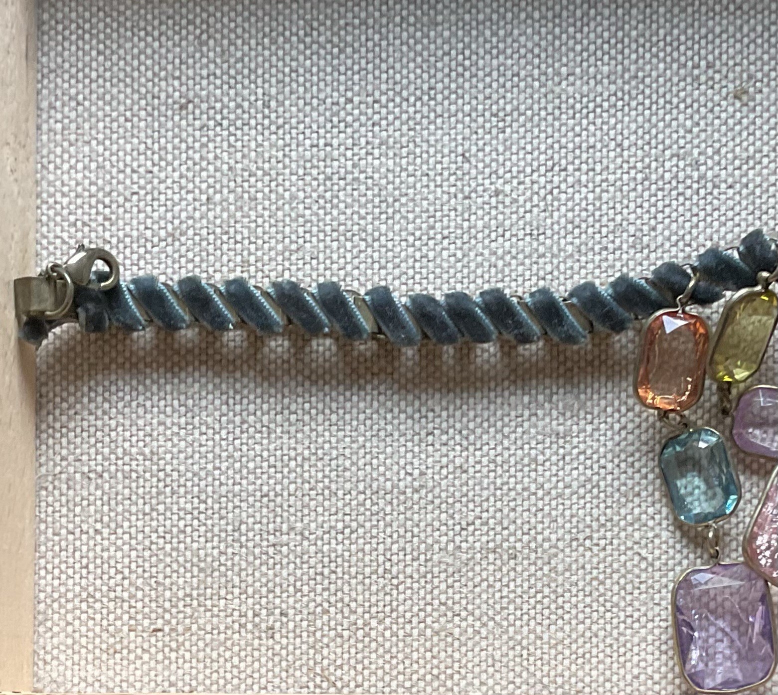 Multi-Color Acrylic Stone Statement Necklace - image 2