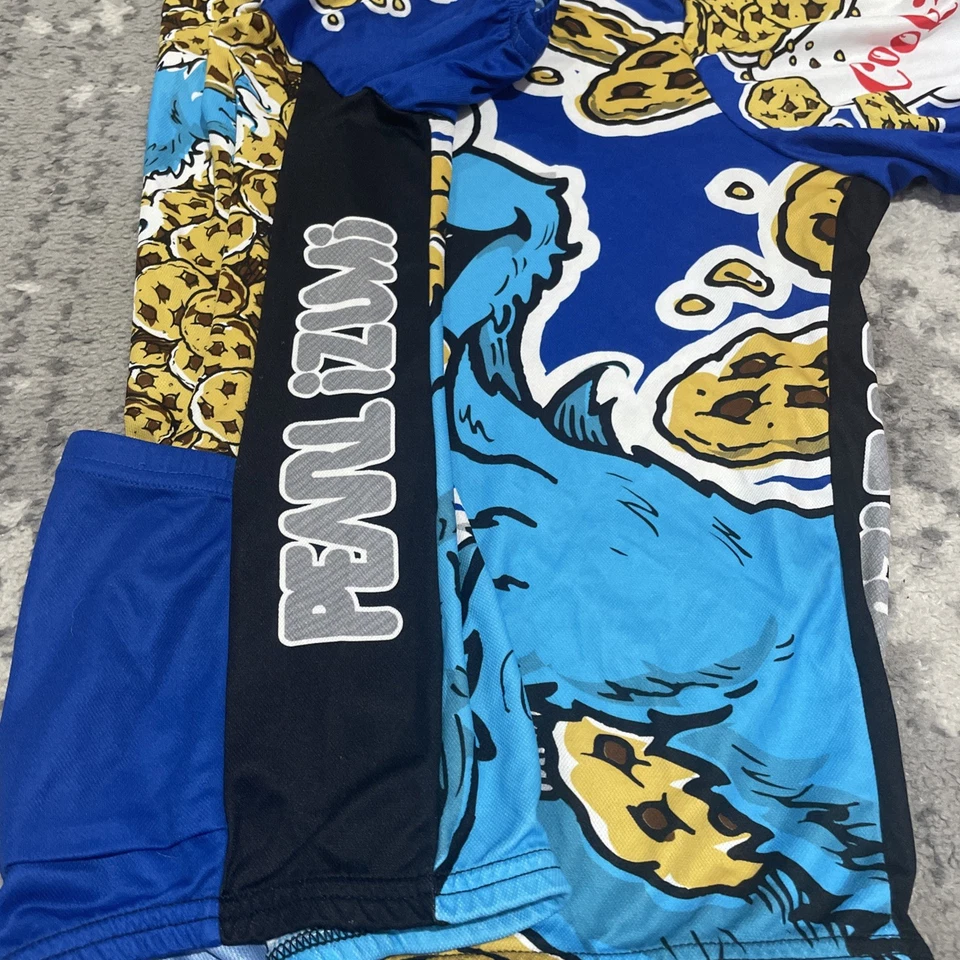 Camiseta Vintage Pearl Izumi 2005 Cookie Monster Sesame Street Cycling tamanho G - Imagem 4 de 4