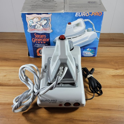 #ad #ad Euro Pro EP 8000 Steam Generator Iron Professional Pressing with Box Manual $89.95