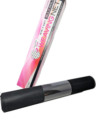 Bulk Roll Weaving Net 19'' x 33ft Triple Helix Hole Salon Quality Black NEW