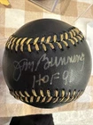 Jim Bunning Signed Official Black Leather Baseball Philadelphia Phillies JSA COA