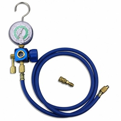 BACOENG Kältemittel Aufladeschlauch mit Messgerät 150 cm für R410a R32 R407c