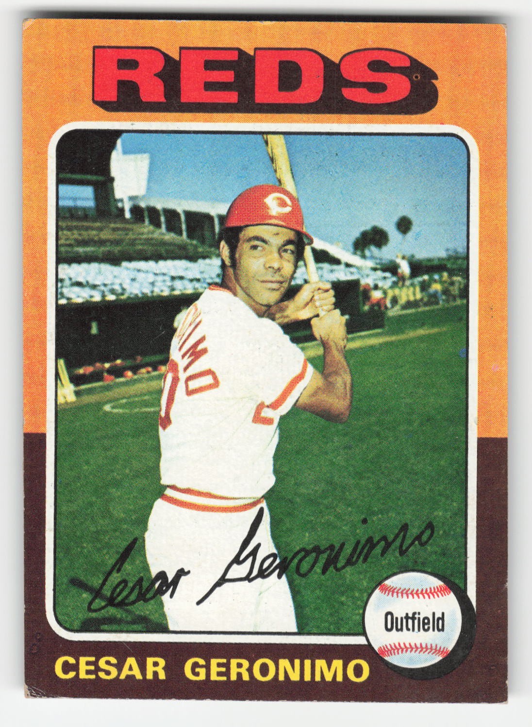 Cesar Geronimo 1975 Topps #41 Cincinnati Reds VG