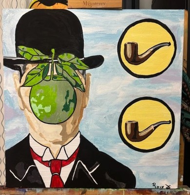 'Ode to René Magritte' Pop Art, Neo- Surrealism, Jamie Roxx