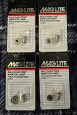 4 MAG-LITE Mag-num Star Krypton Replacement Bulbs For Maglite 2 Cell Alkaline
