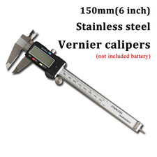 6" LCD Digital 150mm Stainless Steel Caliper Vernier CNC Micrometer Measure Tool