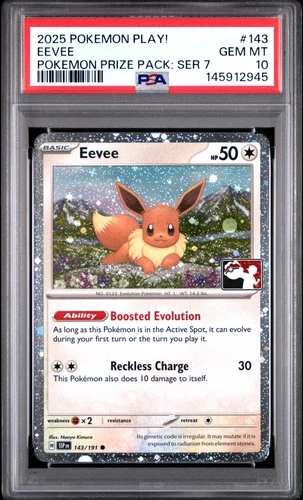 2025 POKEMON PLAY! POKEMON PRIZE PACK: SERIES 7 #143 EEVEE PSA 10