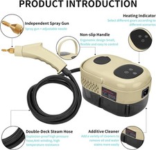 Steam Cleaner 2500W High Temperature Pressurized Steam Cleaner 3 Brush Heads