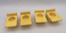 Vintage Fisher Price Little People School Student Lot of 4 YELLOW DESKS