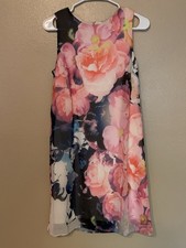 Vince Camuto Floral Sleeveless A-line Dress Size 6 