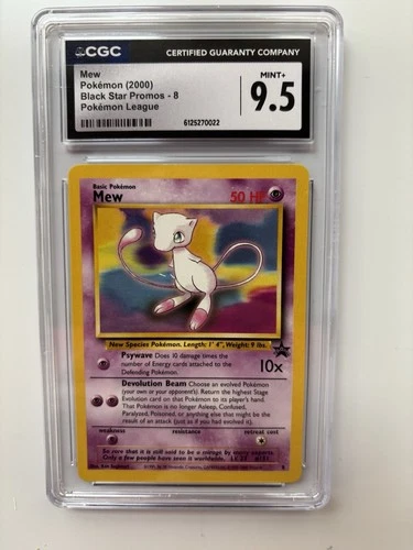 Mew Pokémon TCG 2000 Movie Promo Non Holo Black Star #8 CGC 9.5