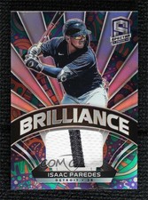 2021 Panini Spectra Brilliance Materials Psychedelic Prizm Isaac Paredes 00ht