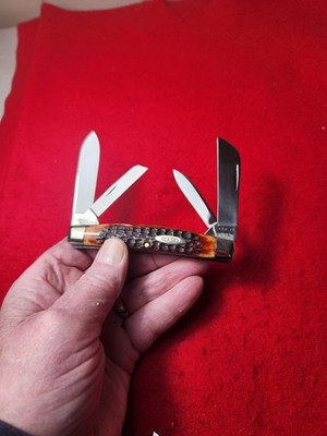 W.R. Case &Sons  6488 Big 4 Blade Congress Knife Red Bone 10 Dot 1970 Unused