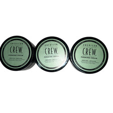 3x American Crew Forming Cream Men's Hair 3oz Medium Hold Shine New Sealed