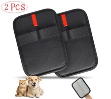 2PC Electrostatic Pet Hair Removal Gloves Brush Double-sided Pet Grooming Gloves