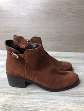 Cole Haan Womens Haidyn Ankle Booties Size 6 B Brown Leather Buckle W22416