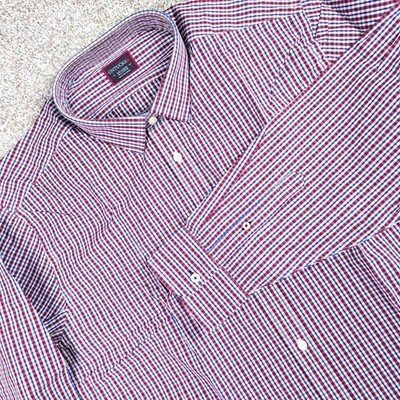 UNTUCKit Men's XX-Large Amberhill Gingham Checkered Long Sleeve Button Down