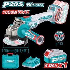 Smerigliatrice Total TAGLI271531E a batteria da 4 ah kit completo di valigetta