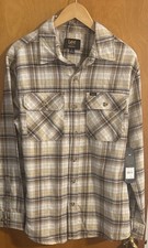 Lee Flannel Shirt Mens Medium Tan Plaid