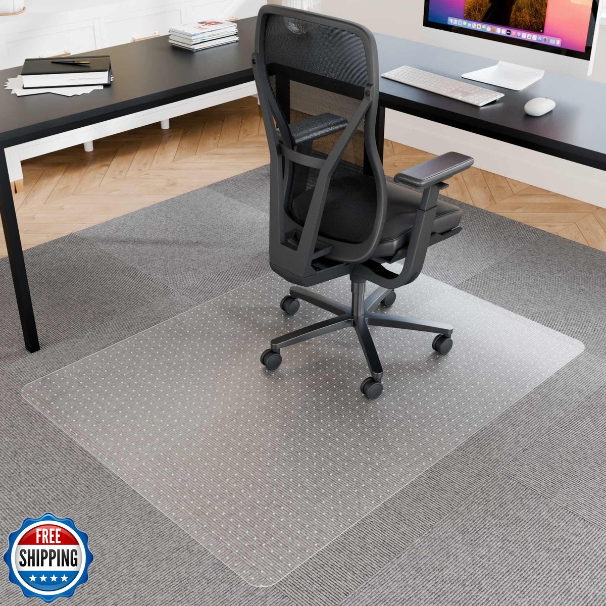 Zinn Clear Chair Mat For Carpet Hard Floors Transparent Floor Mats Hardwood/Tile Protection Mat Anti Scratch Carpet Mat For Office&Home,Furniture Pad - View #6