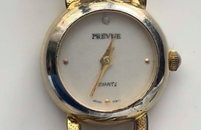         Prevue Timewear W4060 Women s Gold Tone Bracelet Watch Quartz White Dial