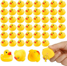 50Pack Mini Rubber Ducks, Rubber Duck Bulk Float Duck Baby Bath Toy, Shower Birt