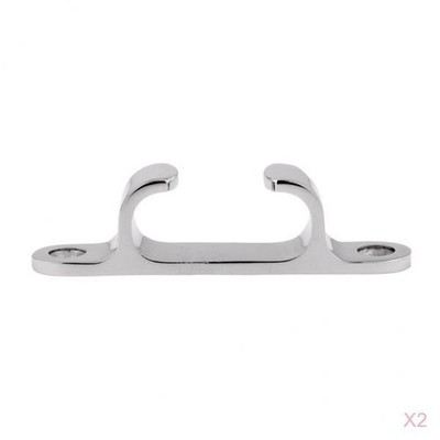 2 Stück Edelstahl-Leine gerade Fairlead Bow Chock Boat Cleat Segeln