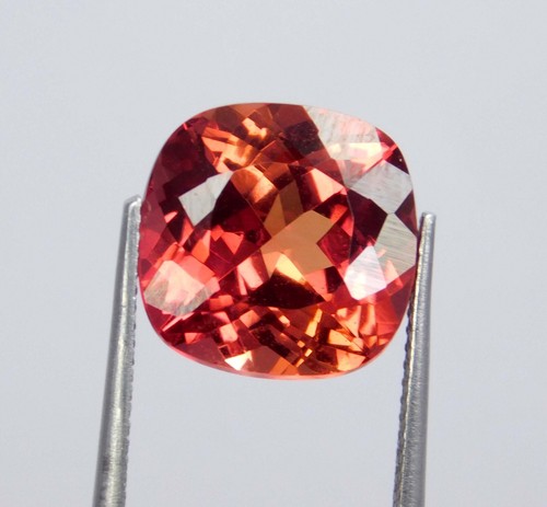 CERTIFIED 11.45 Ct Natural Ceylon Padparadscha Sapphire Cushion Cut Loose Gems - Picture 6 of 8
