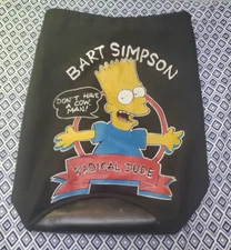 Vintage 1990's Bart Simpson Drawstring Bag RADICAL DUDE