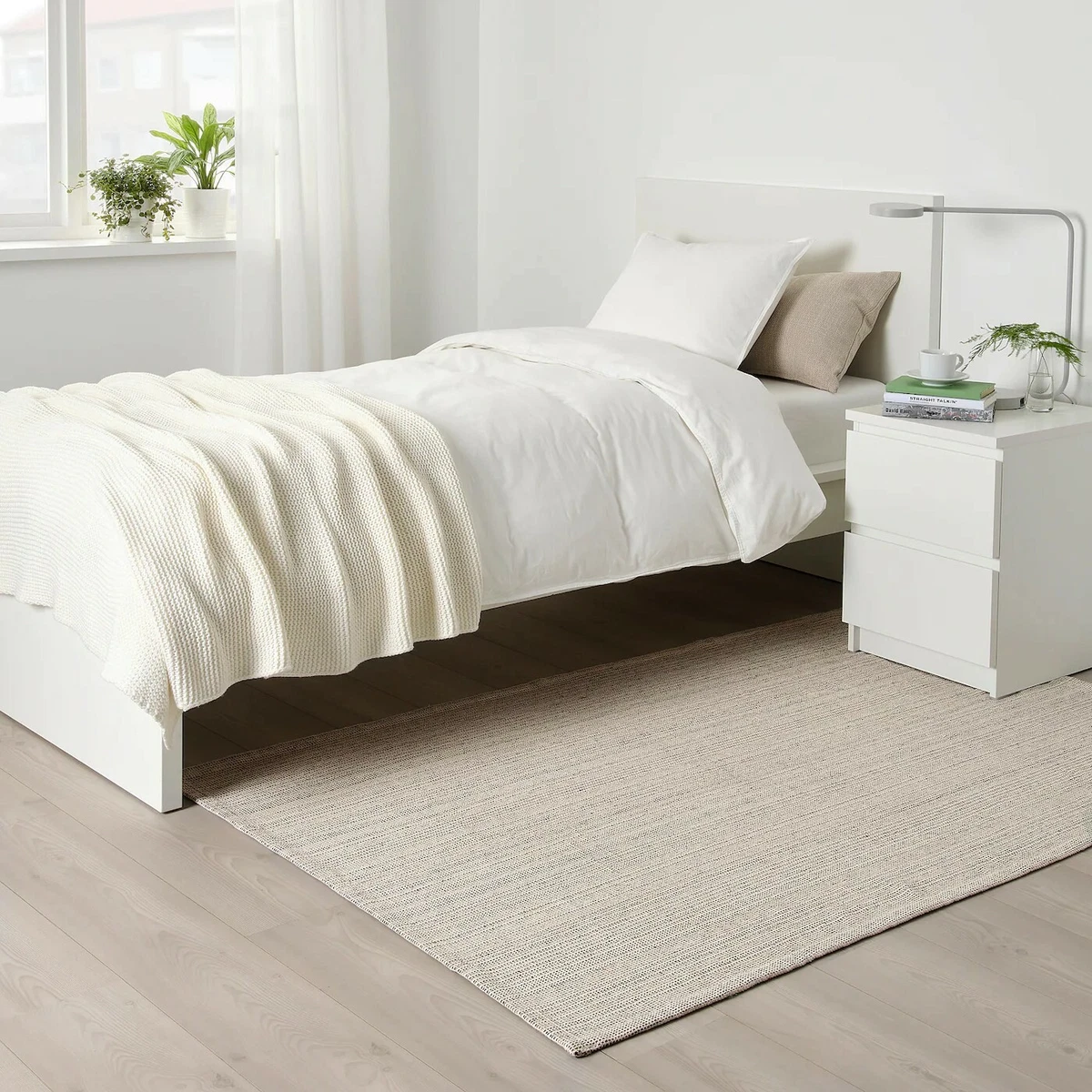 Ikea TIPHEDE Rug Runner Carpet flatwoven 120x180cm natural off white NEW