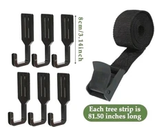 Treestand Gear Hanger Hunting Gear Hanger with 6 Hooks  Bow Hangers