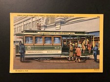 Old Vintage "SAN FRANCISCO Cityscape & City Lines " Postcard ,Made in USA