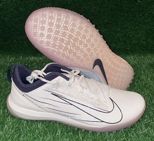 Nike Alpha Huarache 7 Pro Lacrosse Blanco Azul Césped Zapatos Talla 10 AR3241-108 Nuevos