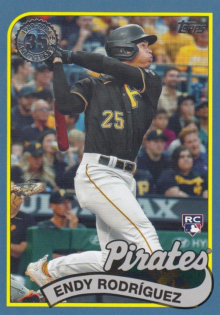 ENDY RODRIGUEZ TOPPS ROOKIE 1989 35TH ANNIVERSARY RETRO BLUE RC PIRATES #79 2024