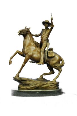 Carl Kauba (Austrian 1865-1922) Gorgeous Cowboy Shooting Gun Bronze Sculpture