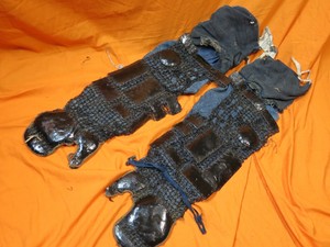 Sode KOTE Haidate Kabuto Japanese Sword Antique menpo yoroi edo shinto Tanto