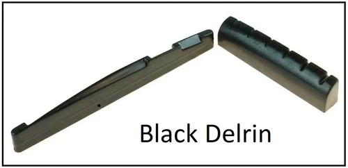 BLACK NUT & SADDLE Set - for TAKAMINE Acoustic Guitars - Replacement Upgrade