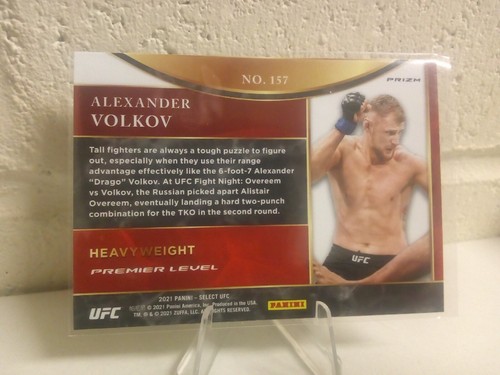 2021 Panini Select UFC Premier Level Disco Prizm Alexander Volkov #157 - Picture 4 of 4