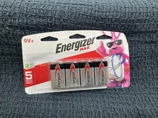 4pk of Energizer Max 9v Batteries NEW