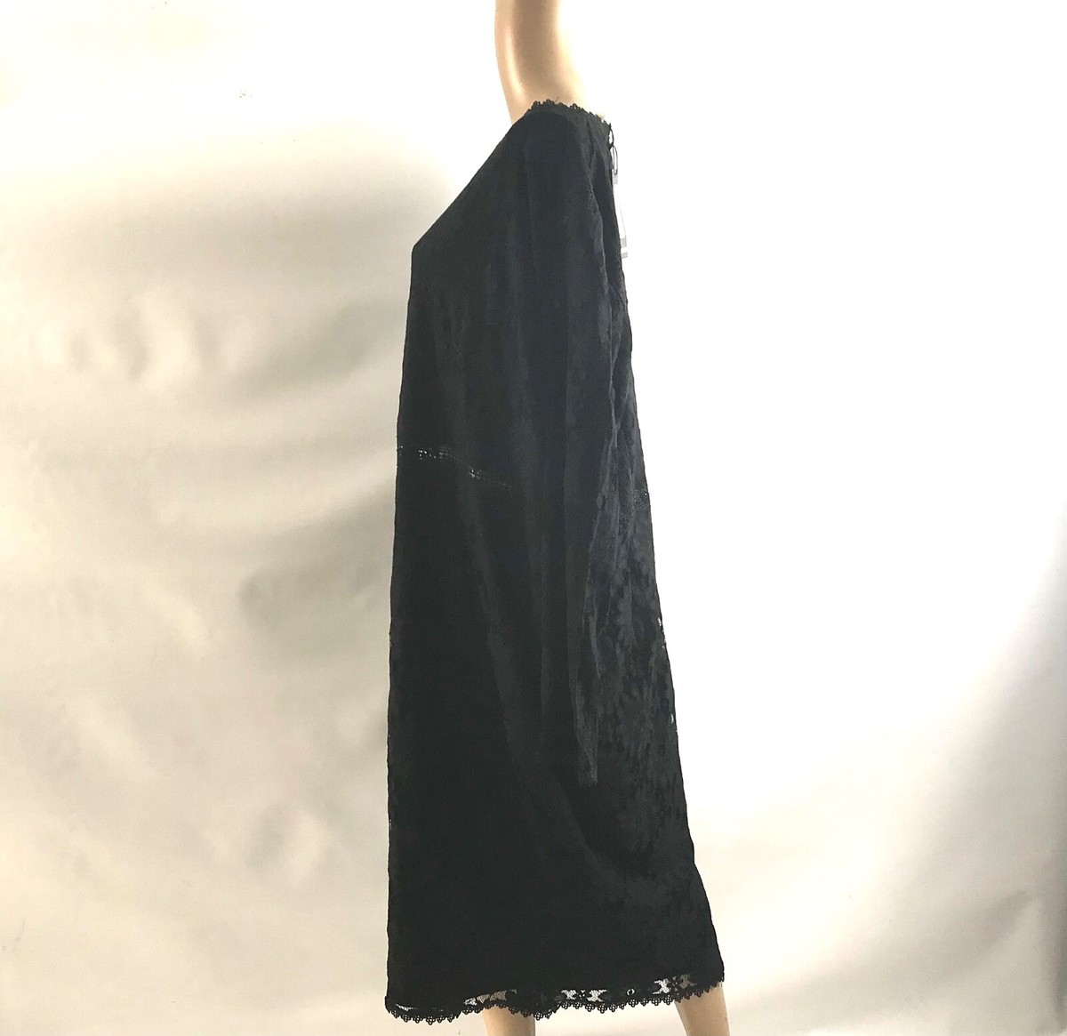 Boohoo Plus Lace Midi Dress US Size 22 Black Longsleeve Women Occasion  Party New | eBay