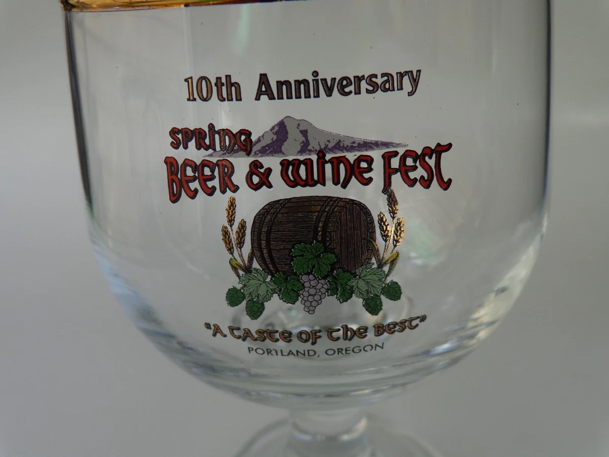 Beer Stem Tulip Glass ~ 10th Anniversary Spring Beer & Wine Fest ~  Portland, OR | eBay