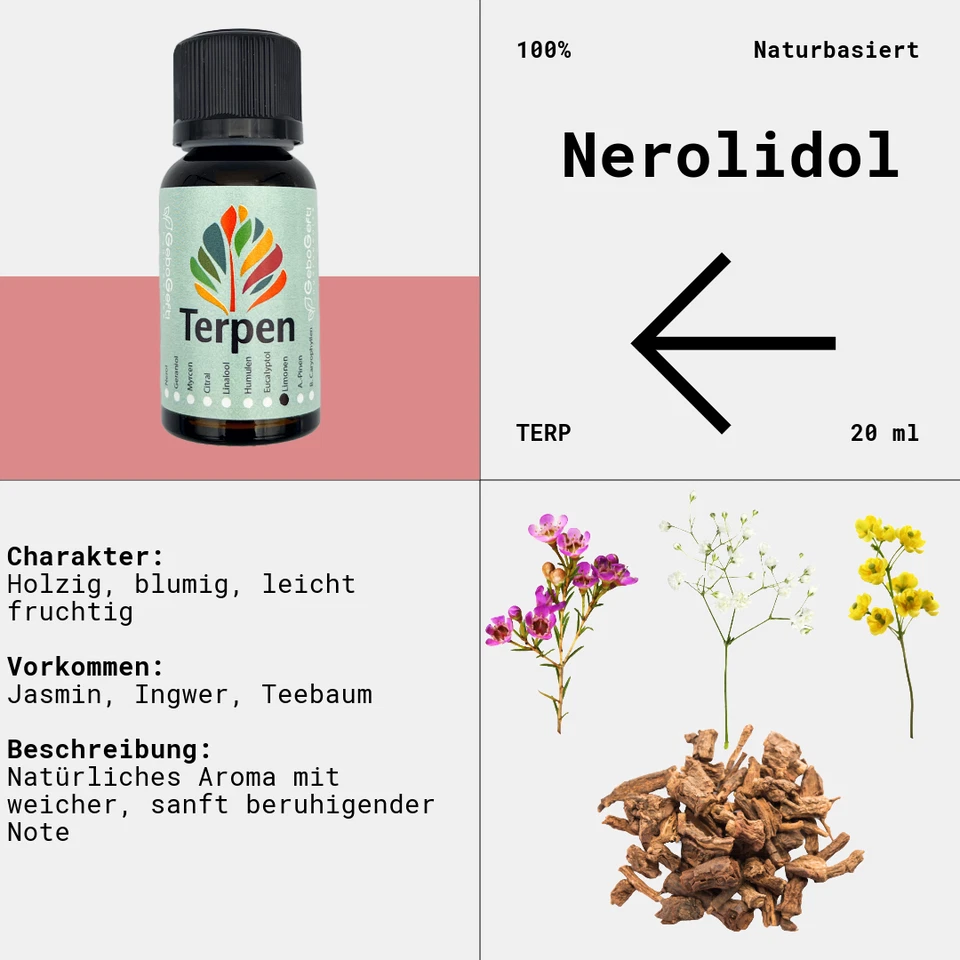 GEBO GEFTI HYDROPONICS Nerolidol 20 ml | Reines Terpen