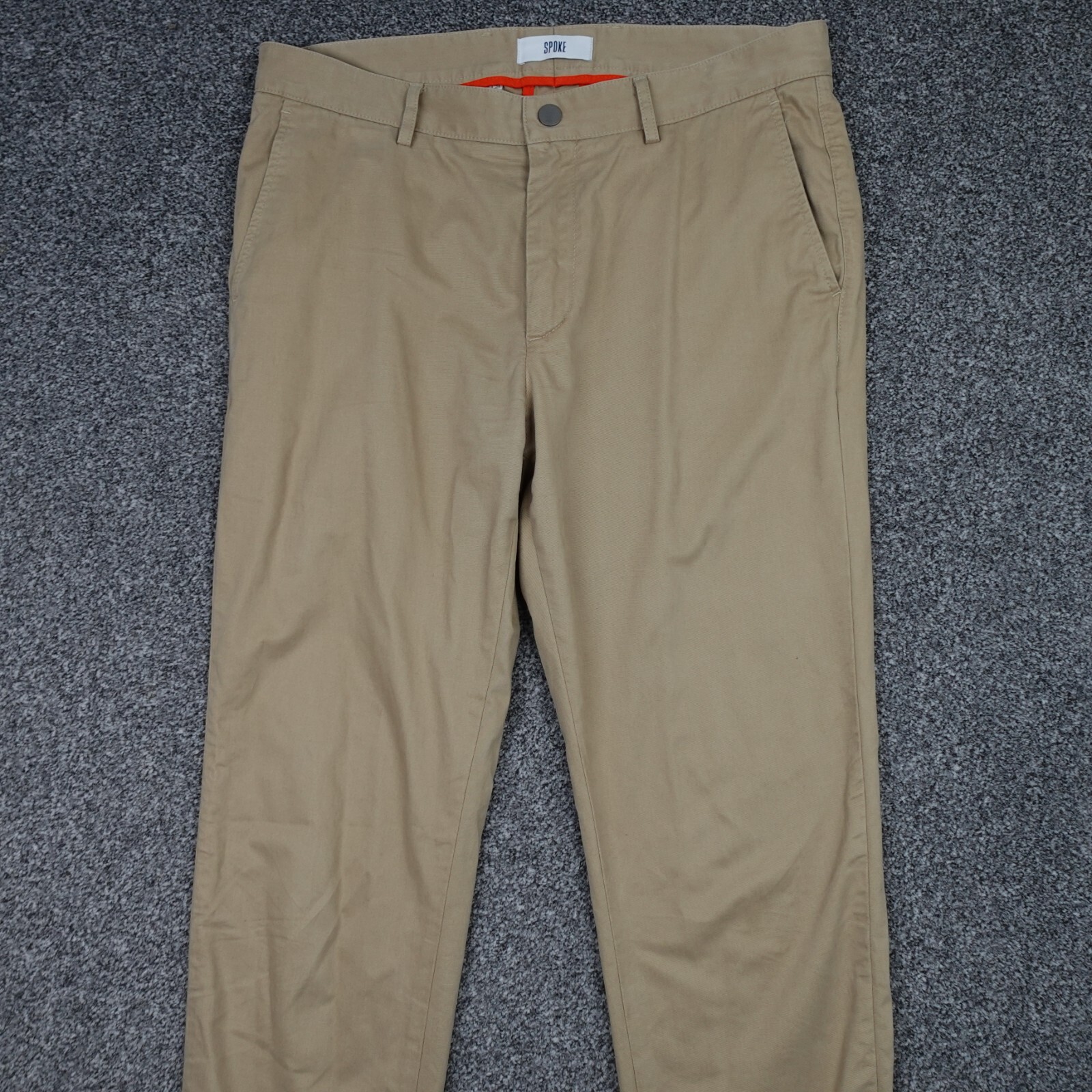 Spoke Chino Trousers Build A Mens Size 32 32x32 Beige Regular Straight