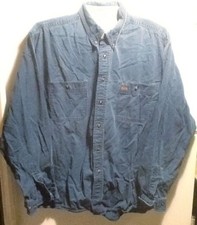 Greatlands Men's Blue Heavy Denim Long Sleeve Shirt Size Extra Large RN 35546