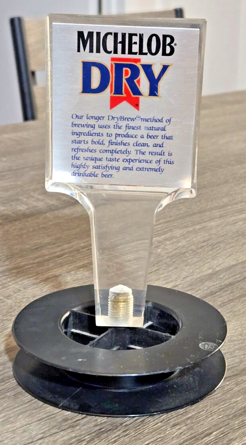 Acrylic Bar Tap  1990s Michelob Dry Beer 6½ inch Handle Tavern Trove Vtg