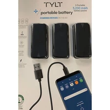 TYLT 3 Portable 5,200mAh Battery Packs Powerbank.