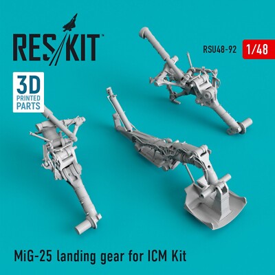 ResKit RSU48-0092 Maßstab 1:48 MiG-25 Fahrwerk für ICM für Plastikmodellbausatz