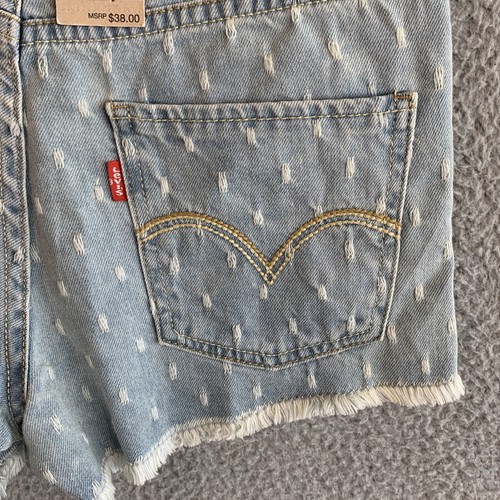Levi's High Rise Shorty Short, 14 Reg, NEW Cutoff Light Wash NWT - Picture 9 of 12