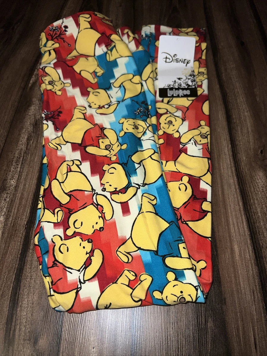 Lularoe New HTF Fits Tween 0/00 Disney Winnie The Pooh Leggings New 🦄 NWT  Red