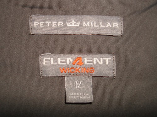 MEN'S PETER MILLAR ELEMENT 4 WICKING IVORY LT.WGT. POLY/SPANDEX GOLF VEST SZ. M - Picture 5 of 10